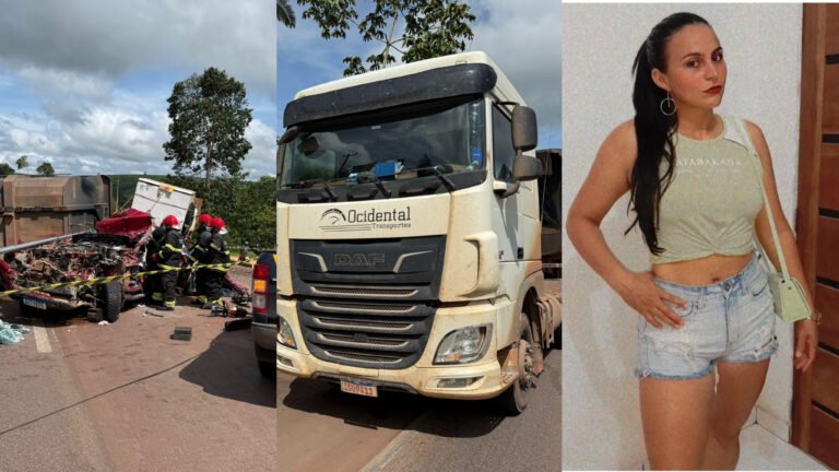 Atualização: mulher morre e quatro ficam feridos em grave acidente entre carreta e caminhonete na BR-163, em Trairão