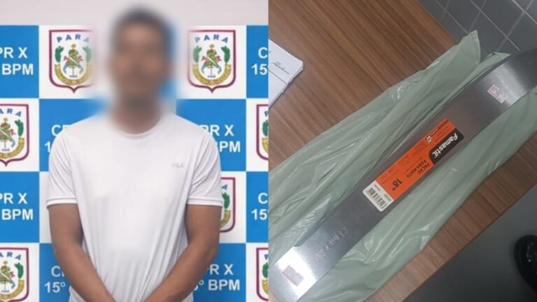 Homem é conduzido à delegacia após ser encontrado em frente à casa da ex-companheira em Itaituba