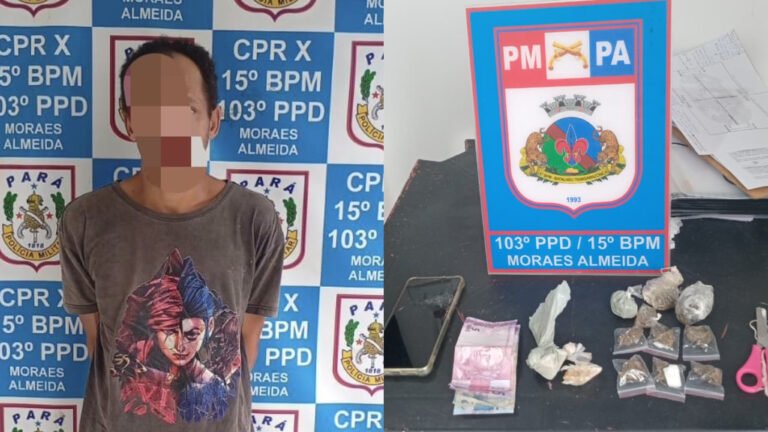 Homem é preso com drogas e balança de precisão em Moraes Almeida