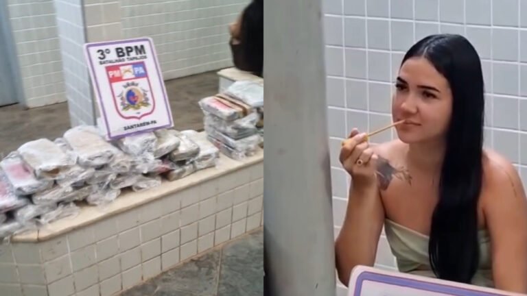 VÍDEO; Jovens são presas com 46 tabletes de drogas em Santarém; uma delas chama atenção ao retocar maquiagem na delegacia