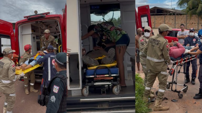 VÍDEO; Acidente com três motocicletas deixa feridos em cruzamento de Itaituba