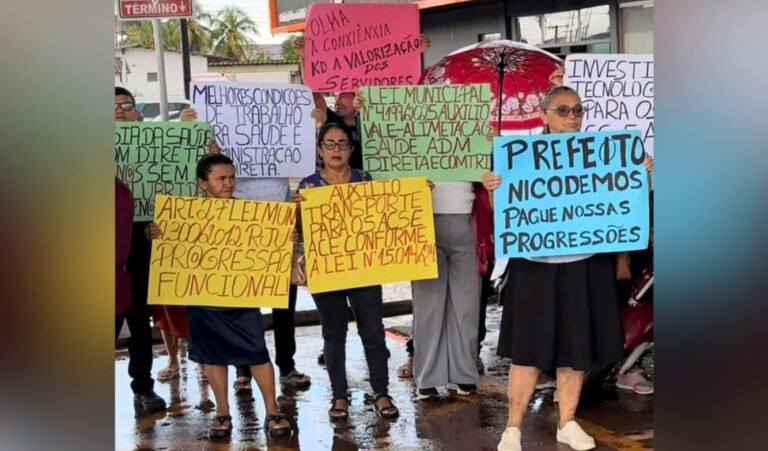 VÍDEO; Servidores da saúde de Itaituba protestam por reajuste salarial após 10 anos sem aumento