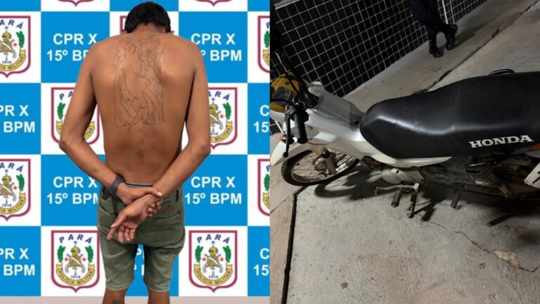 Homem é flagrado com moto furtada e tenta ligação direta durante abordagem em Itaituba