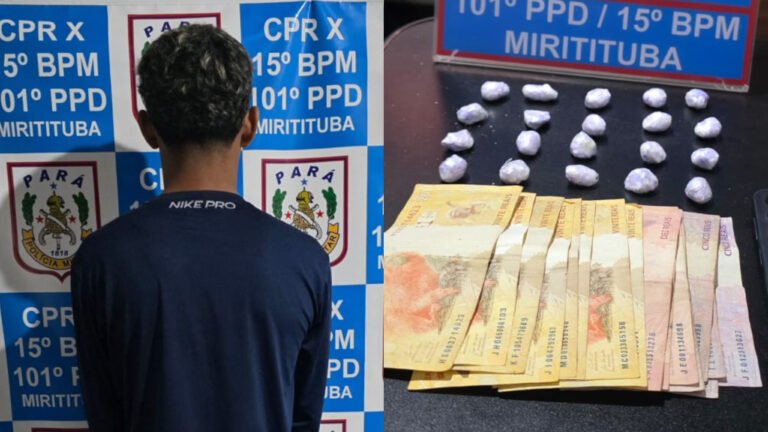 Suspeito é detido com papelotes de cocaína no bairro Nova Miritituba, em Itaituba
