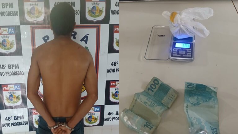 Suspeito de tráfico é preso com mais de 50g de maconha em Novo Progresso