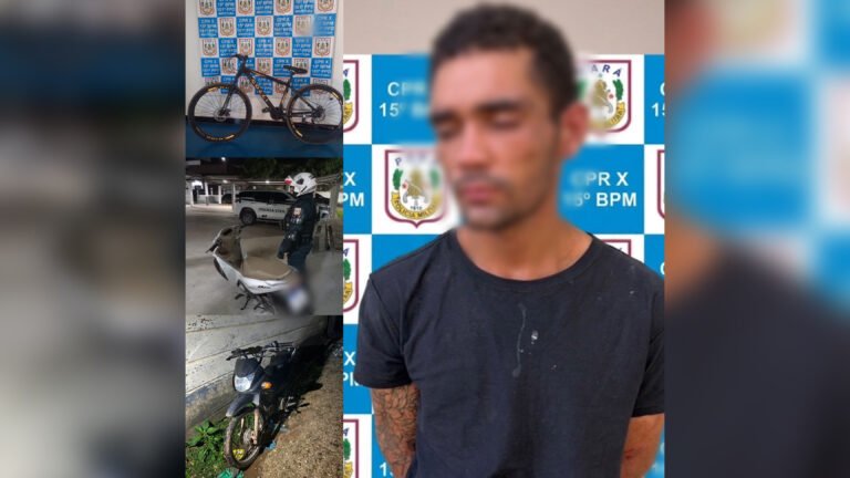 Suspeito de furtos e roubos de motocicletas é preso pela Polícia Militar em Itaituba