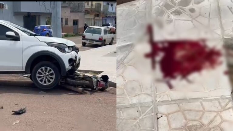 VÍDEO; Motociclista é arremessado após colisão em cruzamento de Itaituba