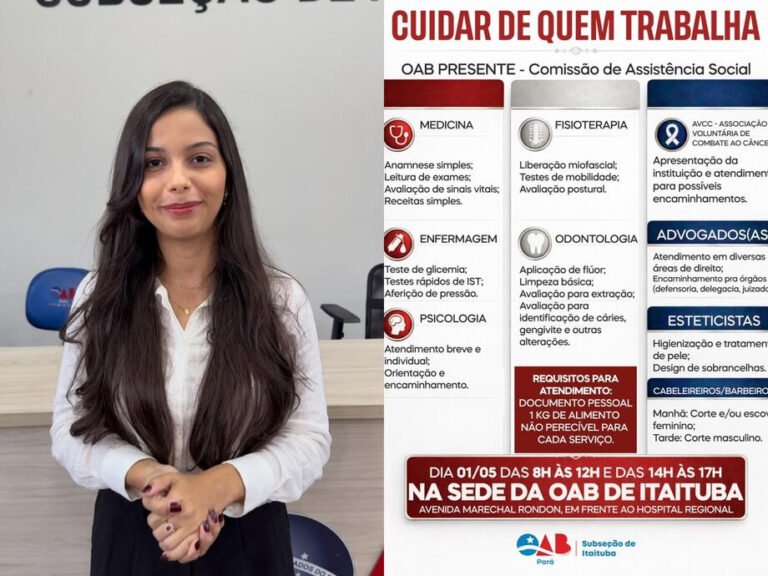 VÍDEO; Ação social da OAB em Itaituba oferece serviços gratuitos à população no Dia do Trabalhador