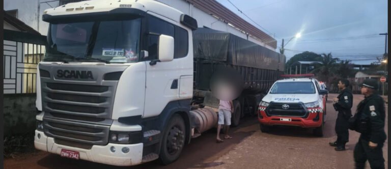 Teste do bafômetro aponta 1,05 mg/L e motorista de carreta é preso em flagrante em Itaituba