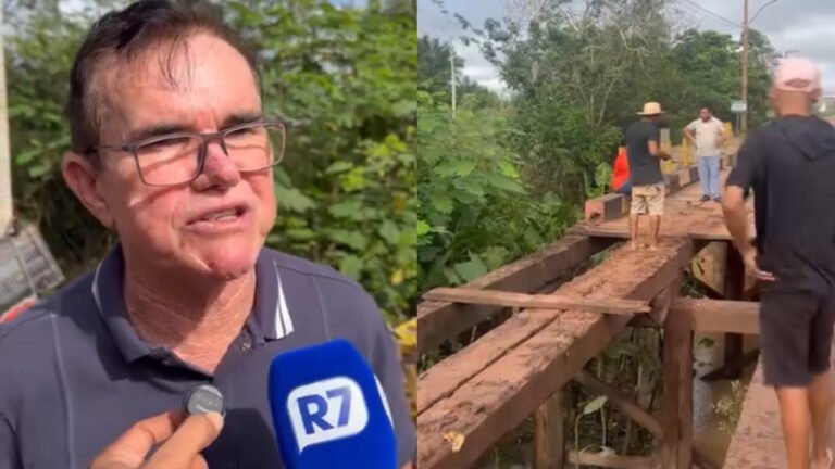 VÍDEO; Prefeito Nicodemos Aguiar acompanha reforma de ponte que liga bairros em Itaituba