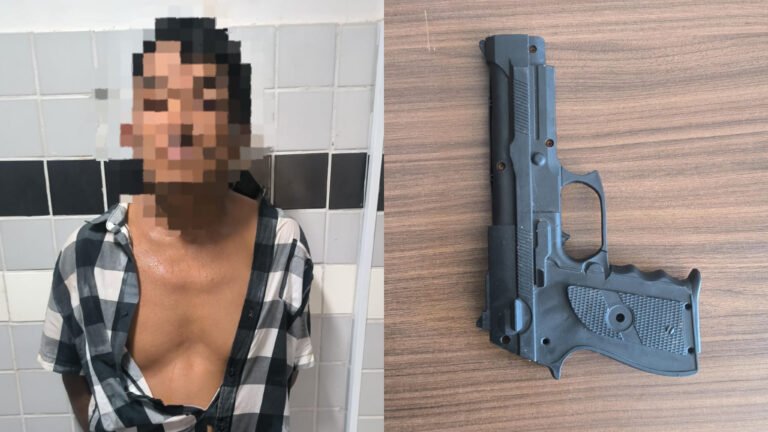 Homem é conduzido à delegacia após ser flagrado com simulacro de arma em Itaituba