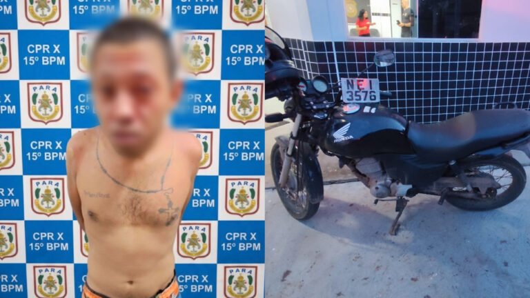 Suspeito de série de assaltos é preso com moto roubada em Itaituba