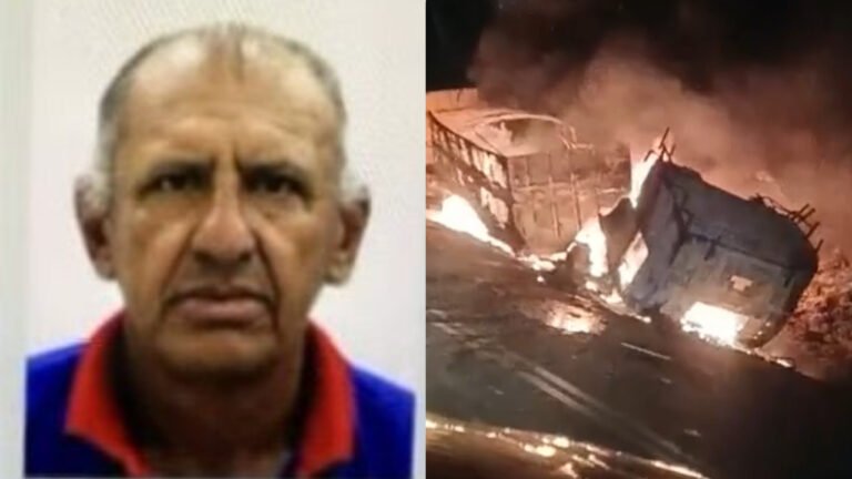 VÍDEO; Caminhoneiro morre carbonizado após grave acidente entre carretas na BR-163 em Novo Progresso