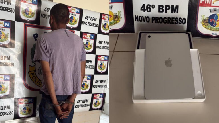 VÍDEO; Polícia recupera iPad furtado e prende suspeito após arrombamento em Novo Progresso