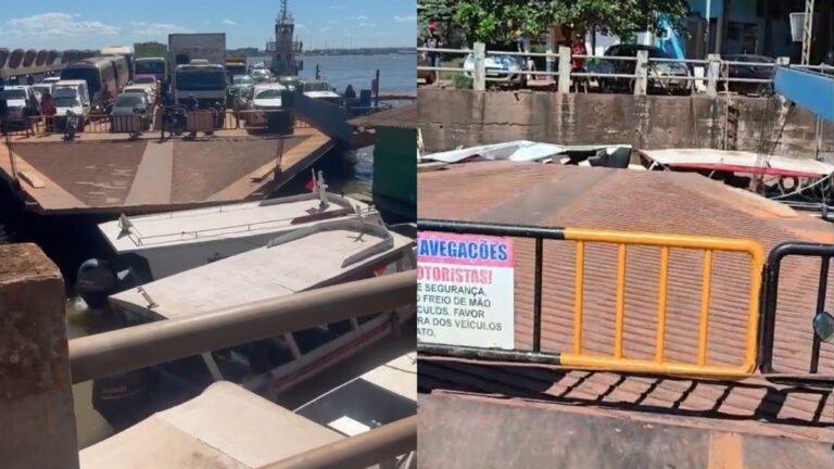 Pane mecânica provoca colisão de balsa com embarcações em porto de Miritituba