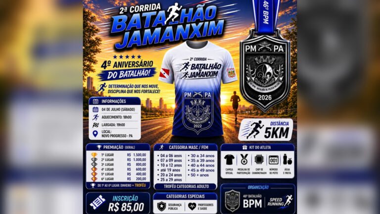 2ª Corrida Batalhão Jamanxim abre inscrições para prova de 5 km em Novo Progresso