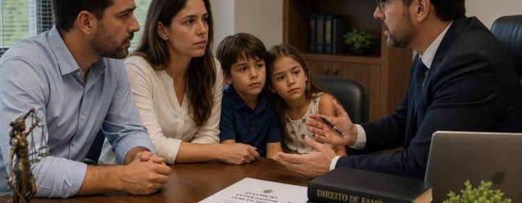 imagem representando divórcio extrajudicial com filhos